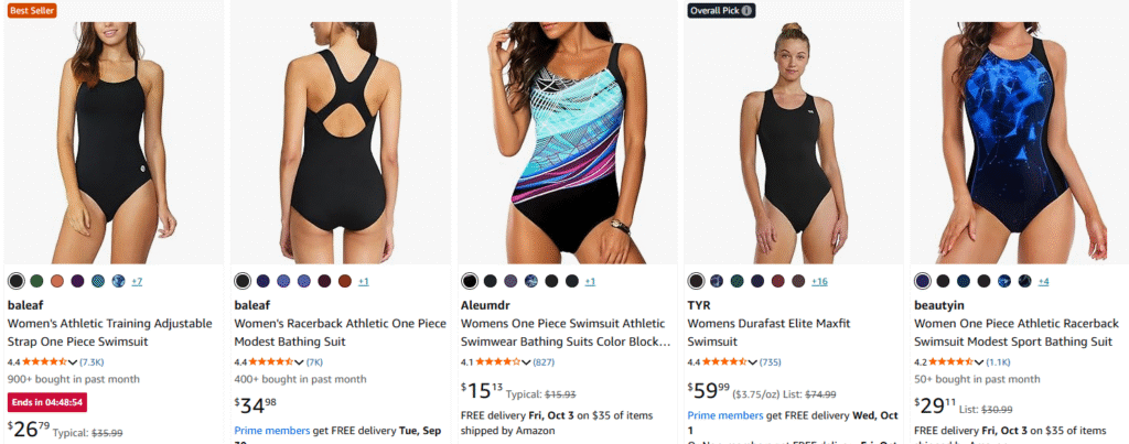 polyester swimwear