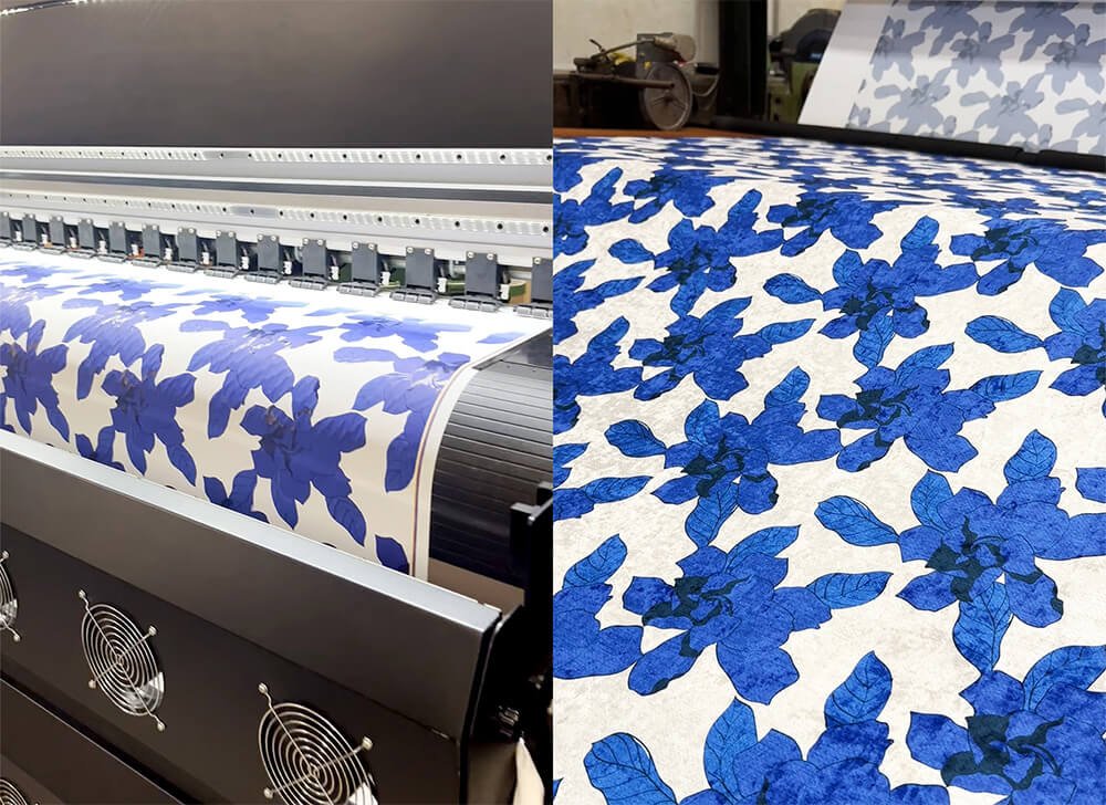 Sublimation printing process for swimwear fabric (factory overview)